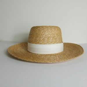 J. Crew straw summer hat wide brim